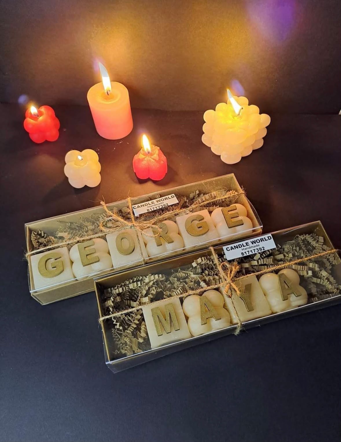 Custom Name Candle Gift Box